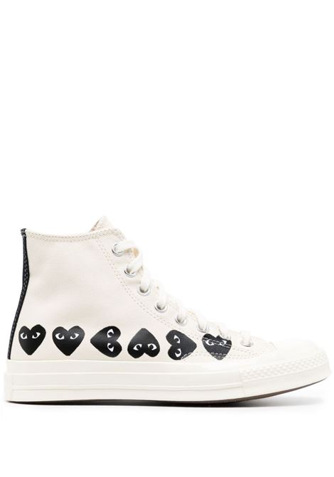 chuck 70 multi herats unisex white COMME DES GARÇONS PLAY X CONVERSE | AZ-K127-0012